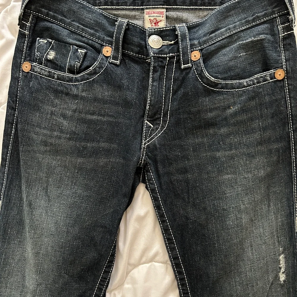 True Religion Men’s Dark Indigo Bobby Straight Leg Jeans